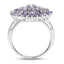 Bague de fiançailles en argent sterling avec tanzanite véritable de 2,52 carats