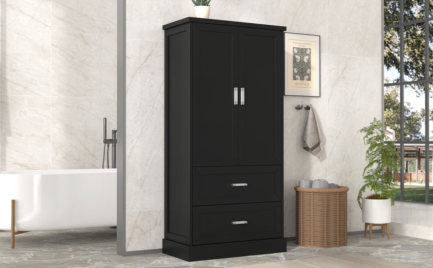 Elegant Tall Bathroom Storage Cabinet with Adjustable Shelf