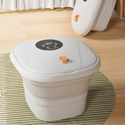 Folding Foot Bath Tub with Electric Massage Deep Foot Soaking Bucket Automatic Heating Foot Therapy Tub for Home - Korvel