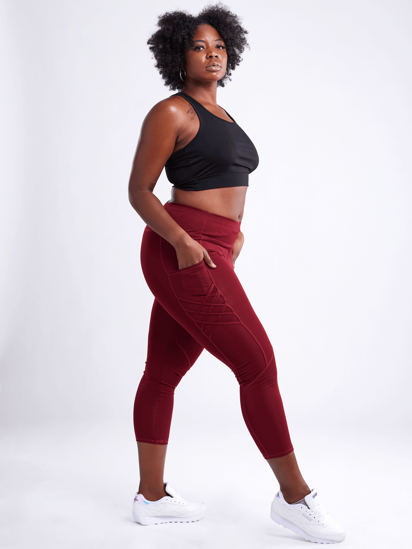 JupiterGear High-Waisted Criss-Cross Leggings with Pockets
