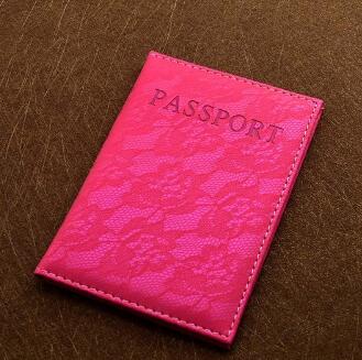 Luxury Elegant Women Passport Cover Pink World Universal Travel Passport ticket holder Cover on the Passport Case passport pouch - Korvel