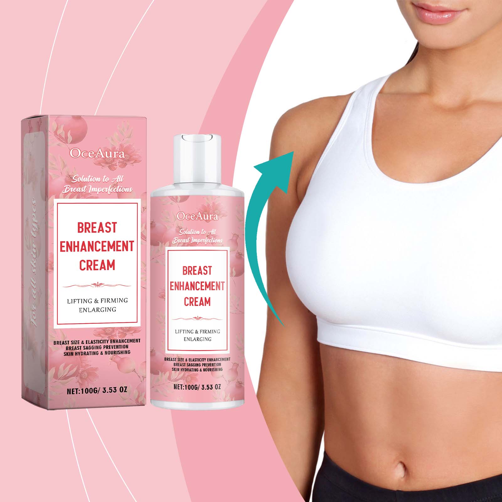 Chest Nourishing Cream Massage Treatment Moisturizes And Moisturizes Elastic Skin Chest Curing Cream - Korvel