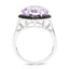 5.50 Carat Pink Amethyst & Black Spinel Sterling Silver Ring