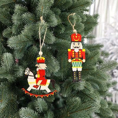 Elk Snowman Christmas Decoration Snowflake Santa Claus Christmas Tree Pendant Christmas Tree Decoration - Korvel