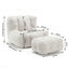 Sillón Puff Esponjoso con Espuma Viscoelástica y Otomana