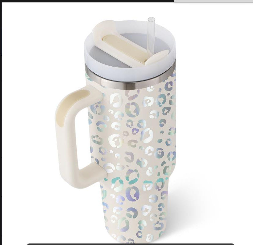 Gobelet Isotherme de 40 Oz avec Poignée et Paille