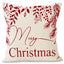 Christmas Snowflake Pillow Cover Linen Checkered Letter Printed Pillow Cover Christmas Theme Cushion Cover - Korvel