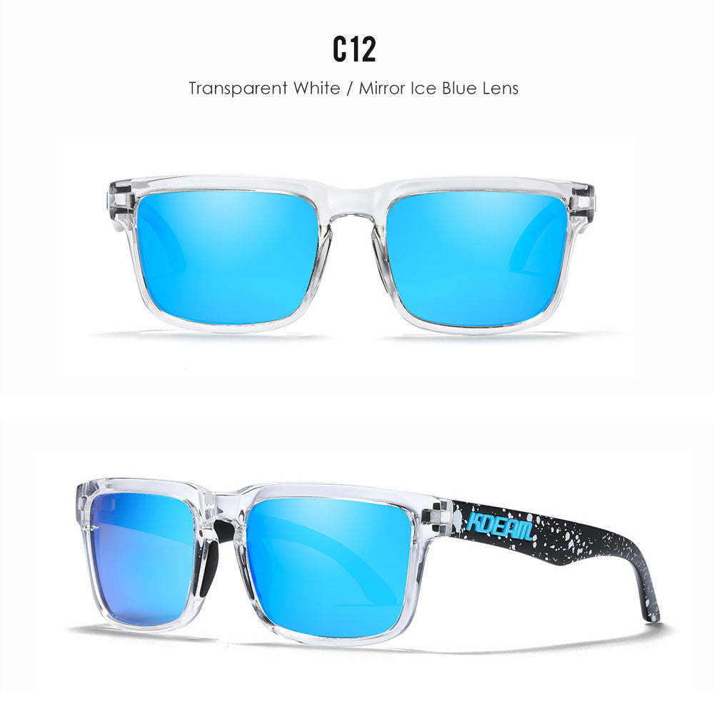 Classic polarized sunglasses for men and women ultra light driving glasses colorful real film sunglasses - Korvel