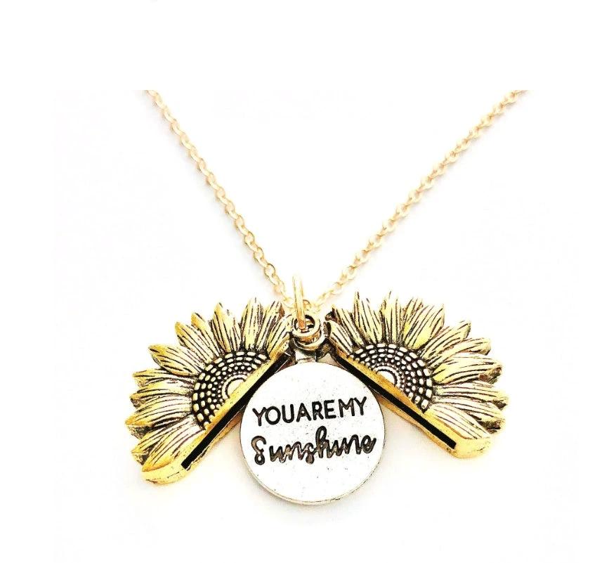 Collar de Letras Dobles Girasol