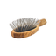 Brosse à cheveux en bois d'olivier Dural avec coussin en caoutchouc et épingles en acier