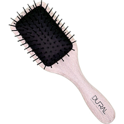 Cepillo de Paddle de Madera Dural - Pequeño de Madera de Haya con Púas Plásticas Suaves
