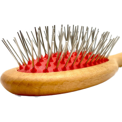 Cepillo de Pelo Paddle de Madera de Haya Dural con Pines de Acero