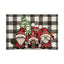 Christmas Snowman Linen Meal Mat Snowflake Grid Printed Table Mat Christmas Party Decoration Insulation Mat Holiday Decoration - Korvel