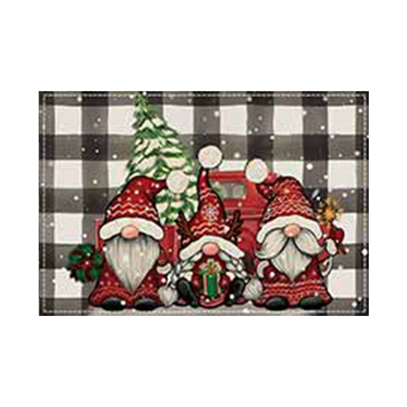 Christmas Snowman Linen Meal Mat Snowflake Grid Printed Table Mat Christmas Party Decoration Insulation Mat Holiday Decoration - Korvel