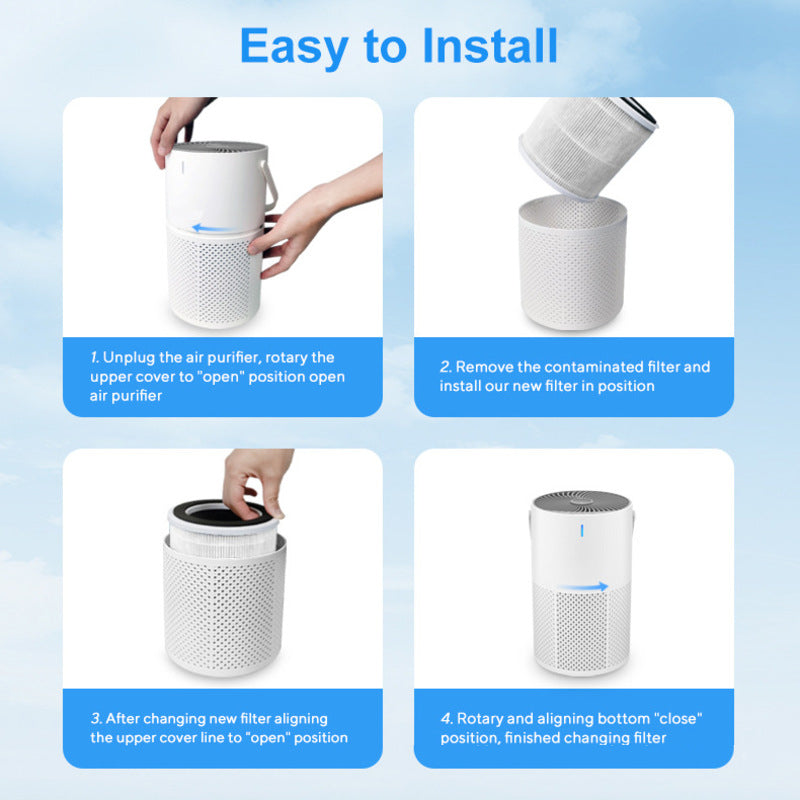 Negative ion desktop air purifier indoor formaldehyde sterilization and odor removal - Korvel