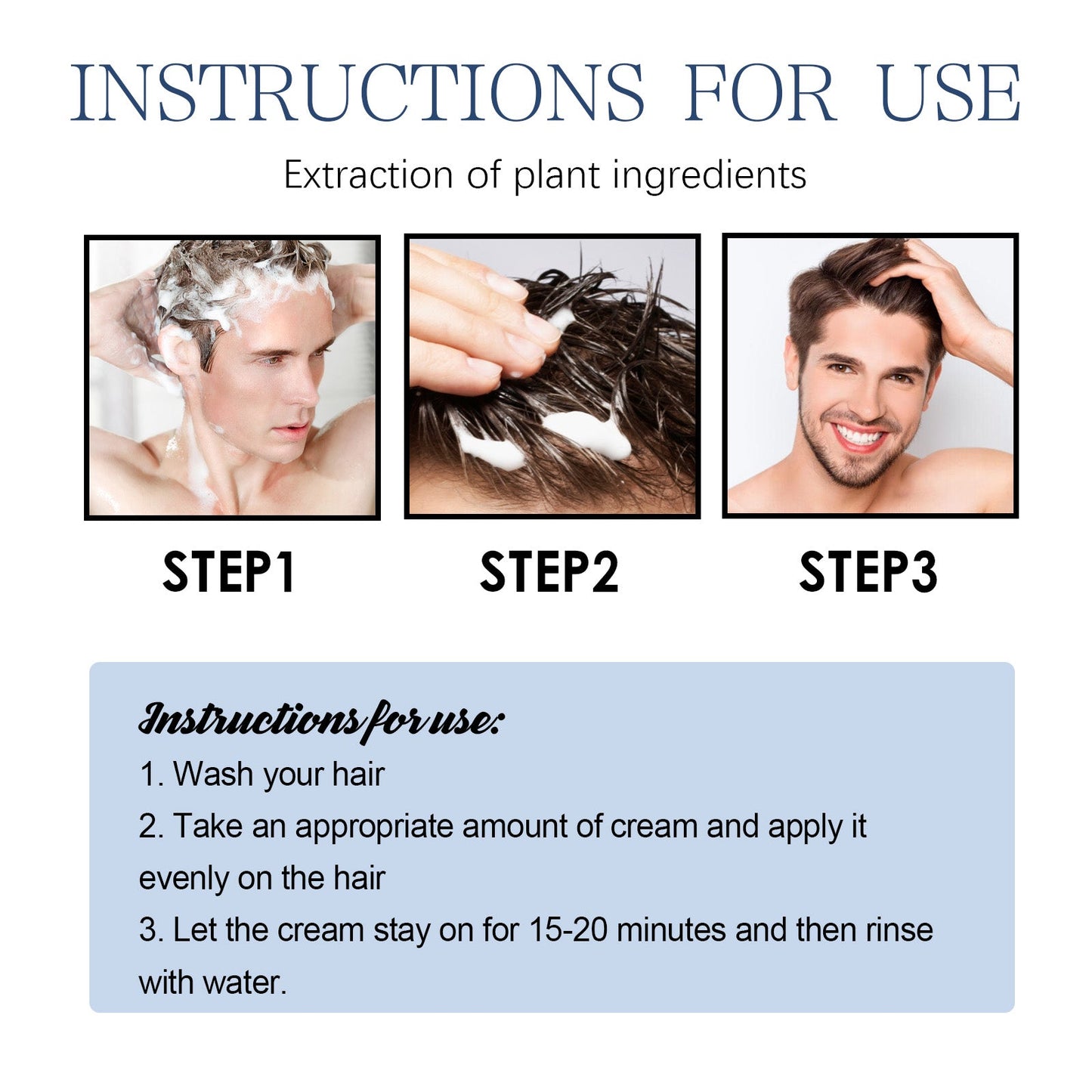 Men's Hair Care Cream Repair Dry Hair And Frizz Supple Repair Hair Care Cream - Korvel