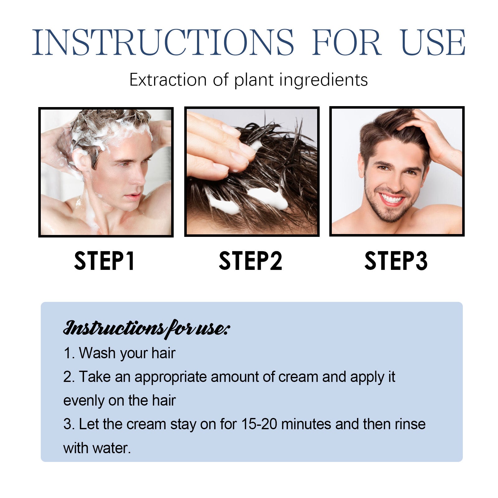 Men's Hair Care Cream Repair Dry Hair And Frizz Supple Repair Hair Care Cream - Korvel