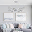 Modern Crystal Chandeliers, 9 Lights Chrome Chandelier for Living Room Bedroom (Bulbs Not Included) - Korvel