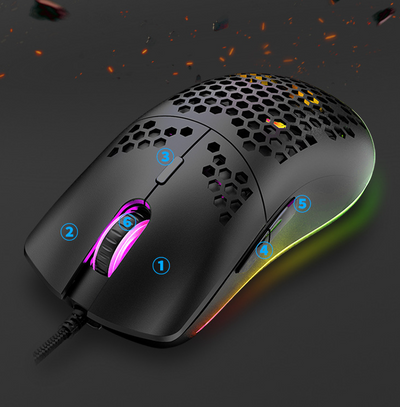 RGB Wired Gaming Mouse with Macro Programming - 6 Keys