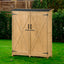 Outdoor 5.3ft Hx4.6ft L Wood Storage Shed Tool Organizer,Garden Shed, Storage Cabinet with Waterproof Asphalt Roof Natural - Korvel