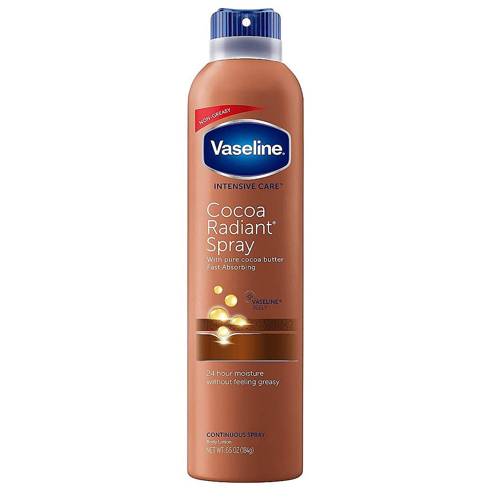 Lotion en spray Vaseline Cocoa Radiant 6,5 oz