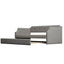 Upholstered Daybed with Trundle, Wood Slat Support,Upholstered Frame Sofa Bed   Twin Gray - Korvel