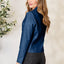 Veste zippée classique à col pour femmes pour une élégance au quotidien