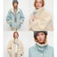 Sea Salt Cream Heavyweight Dual Wear Shearling Suede Coat