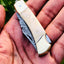 Premium Bone Handle EDC Folding Knife with Damascus Blade - Korvel