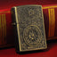 Retro Windproof Kerosene Lighter with Bronze Relief Design