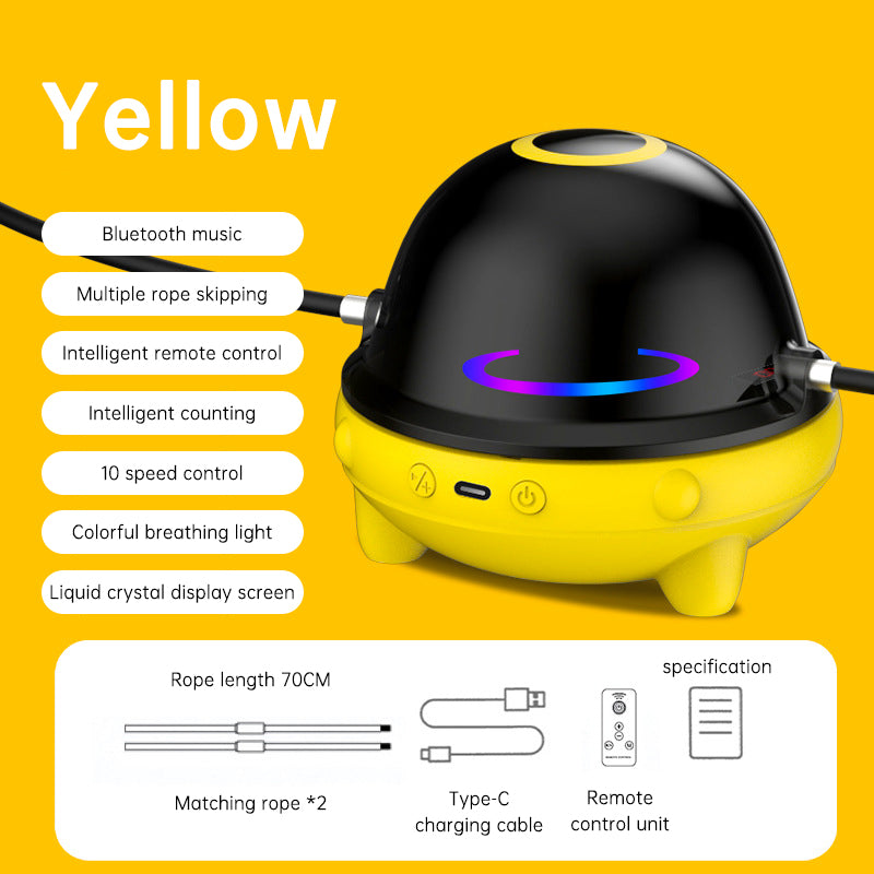 Smart Rope Skipping Machine Smart Jump Rope Machine 10-level Speed Adjustment Led Seven-color Light Wireless Music Function - Korvel