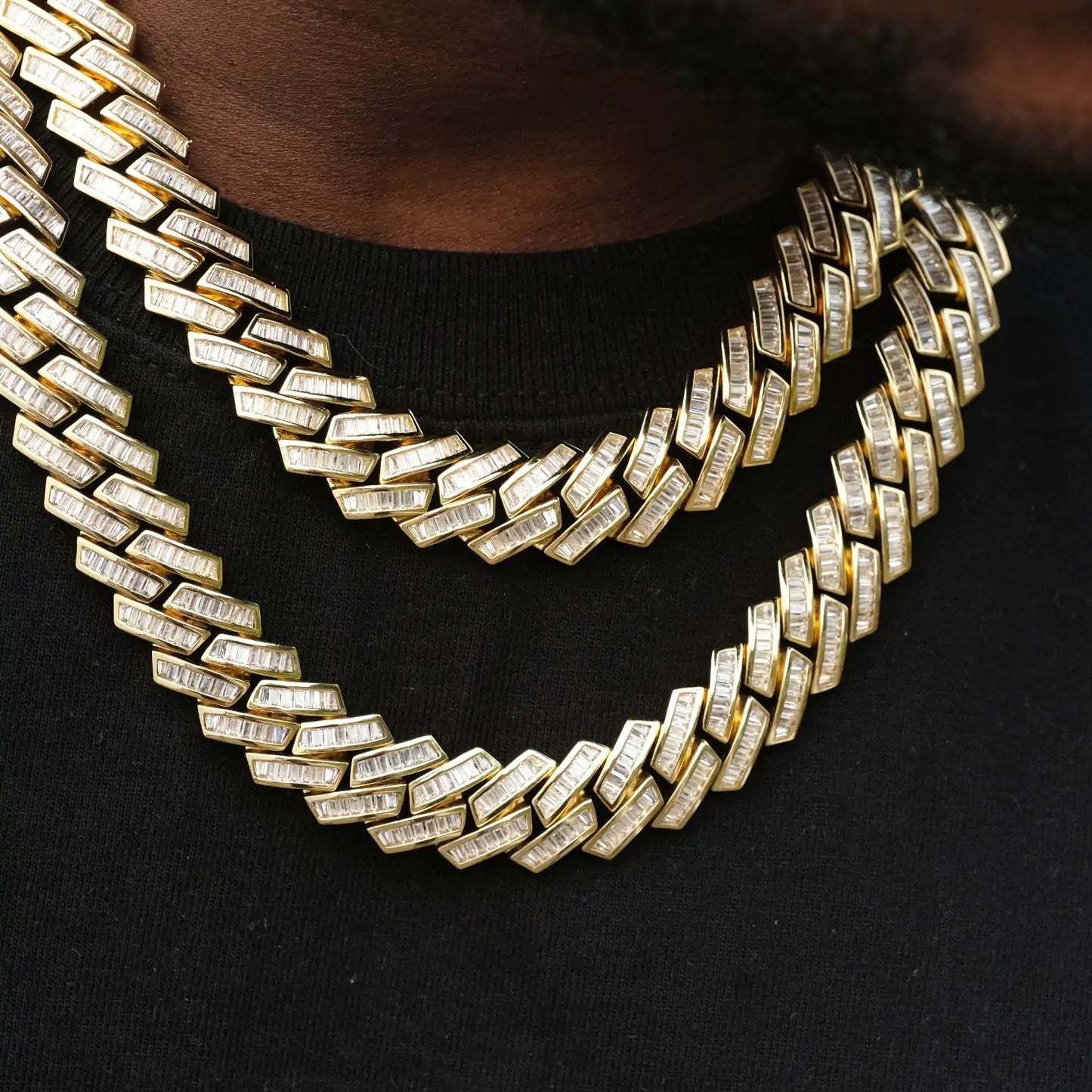 Collier Cubain avec Pierres Baguette