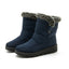 Botas de Nieve Impermeables de Piel Sintética para Mujer con Tacones Bajos