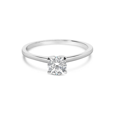14K White Gold Lab Grown Diamond Solitaire Engagement Ring - Size 7