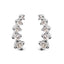 Boucles d'oreilles en diamant escalade en or blanc 10K