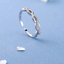 S925 Sterling Silver Twisted Rope Ring with Micro-Pave Zircon