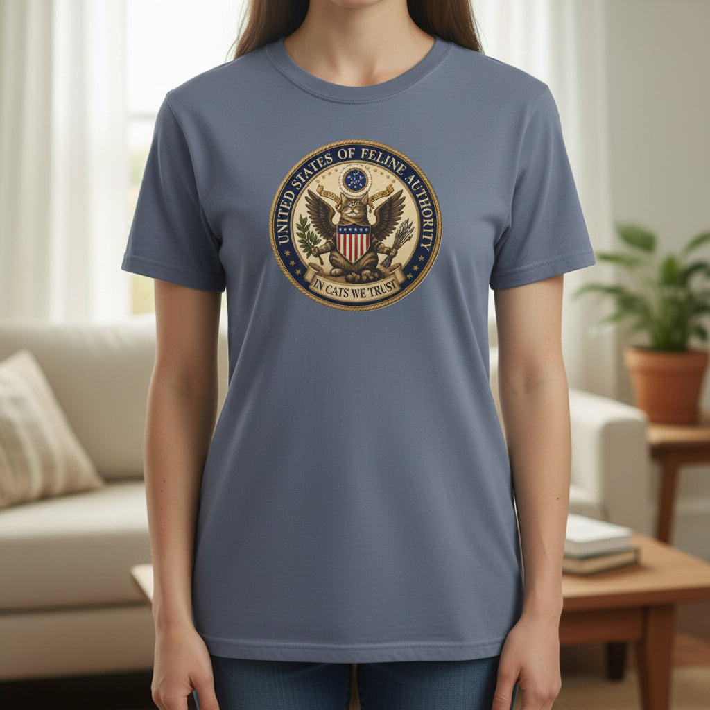 T-shirt Vintage Seal de l'Autorité Féline des États-Unis