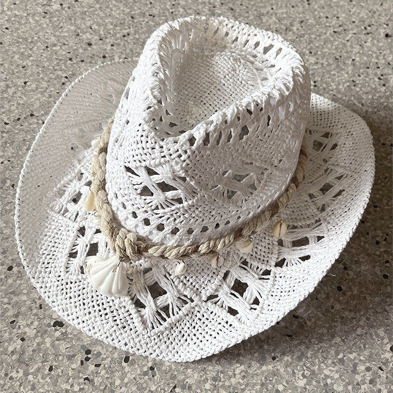 Bohemian Shell Straw Summer Beach Sun Hat
