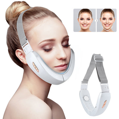 Facial Massager V-Face Beauty Instrument Wireless Remote Control EMS Color Light Vibration Face-Lifting Instrument - Korvel