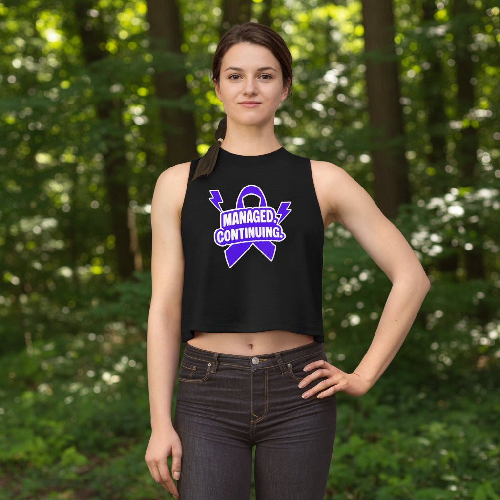 Géré. Continu. Crop Top Femme | Sensibilisation à l'Épilepsie