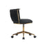 Office desks and chairs, with adjustable wheels and cushioned office desks and chairs that conform to ergonomics (black) - Korvel