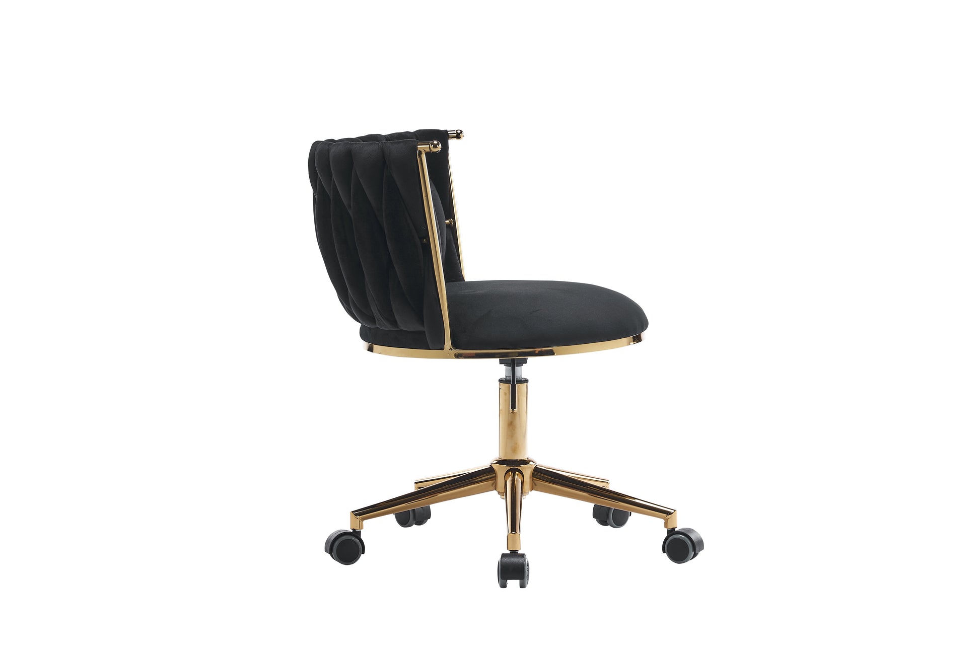 Office desks and chairs, with adjustable wheels and cushioned office desks and chairs that conform to ergonomics (black) - Korvel