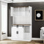 Gabinete de Bar de Estilo Campestre con Puerta Corrediza - Blanco