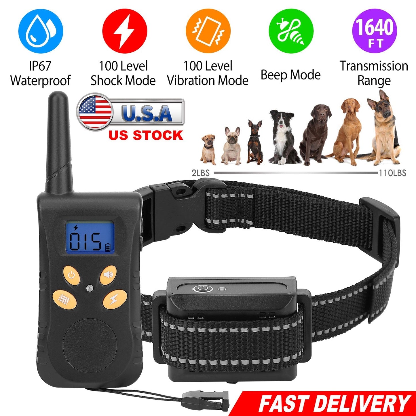 Gbruno Waterproof Dog Training Collar with Remote Control