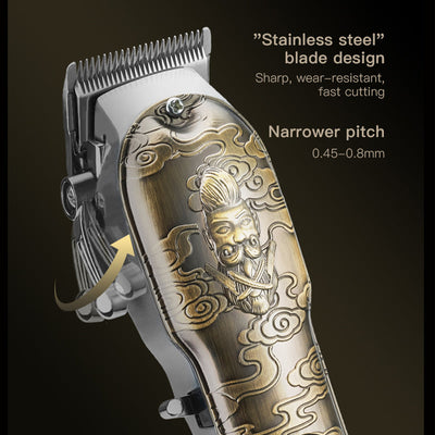Premium 3-in-1 Full Metal Hair Clipper Set with Digital Display