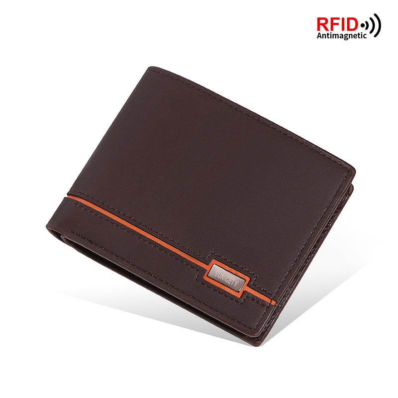 Portefeuille en cuir zippé de style coréen pour hommes
