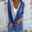 Manteau Cardigan Contrast Élégant pour Femmes avec Capuche