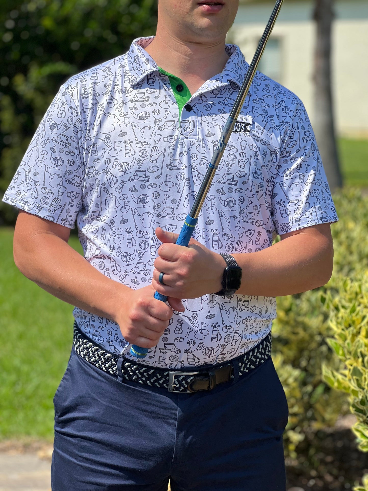 Golf Doodle Delight Polo Shirt - Korvel