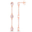 Boucles d'oreilles en morganite véritable de 1,62 carat en argent sterling .925