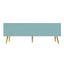 Modern Tiffany Blue Shoe Storage Bench with Cushions